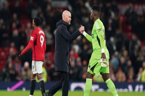 "شكوك حول لقاء توتنهام".. تين هاج: أونانا متاح لمباراة ويجان